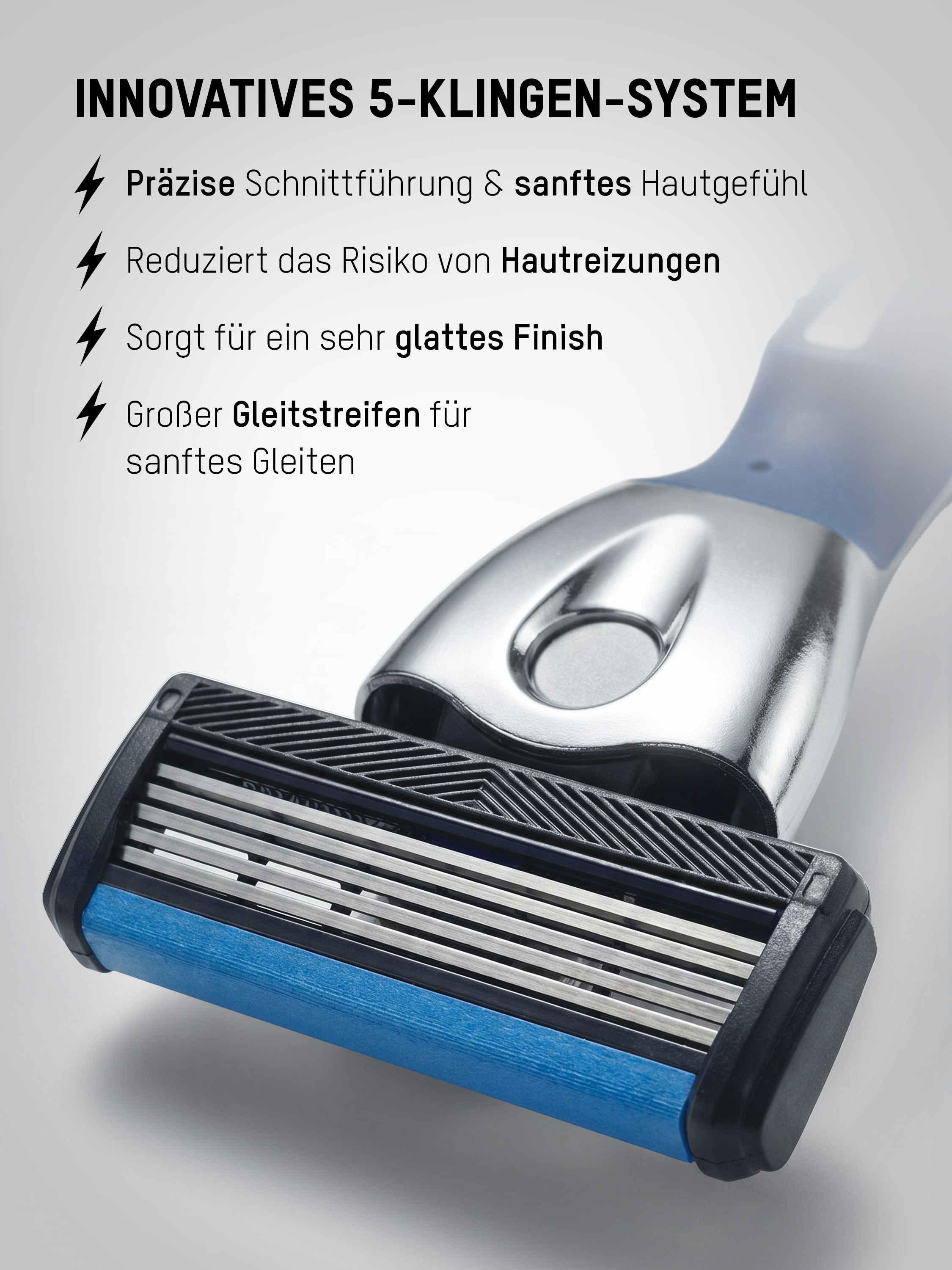 Alpha Starter Kit – 5 - Klingen - System - reduziert das risiko von Hautreizungen - Mornin' Glory