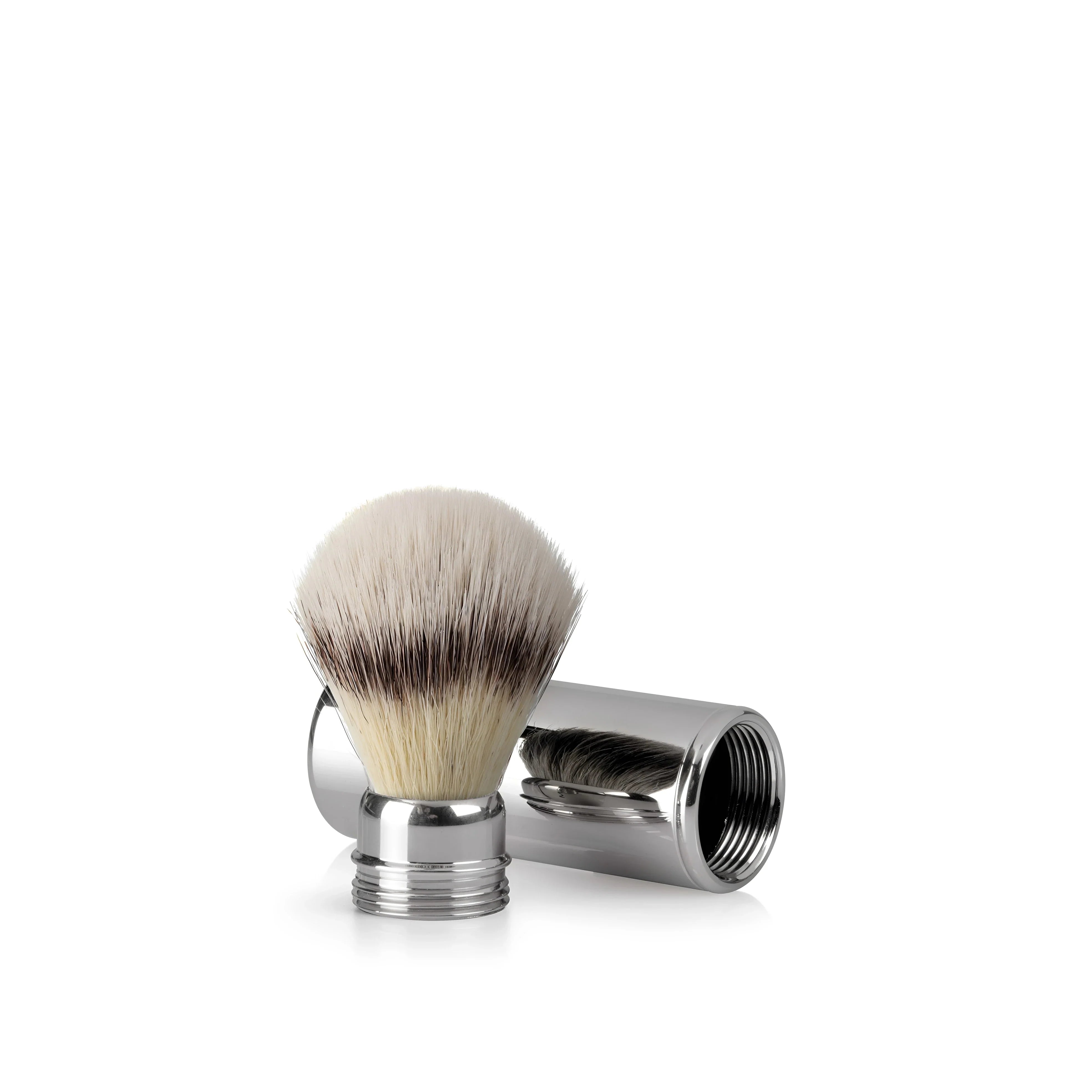 Platinum Zweiteiliger Reiserasierpinsel aus verchromtem Metall - Mornin' Glory