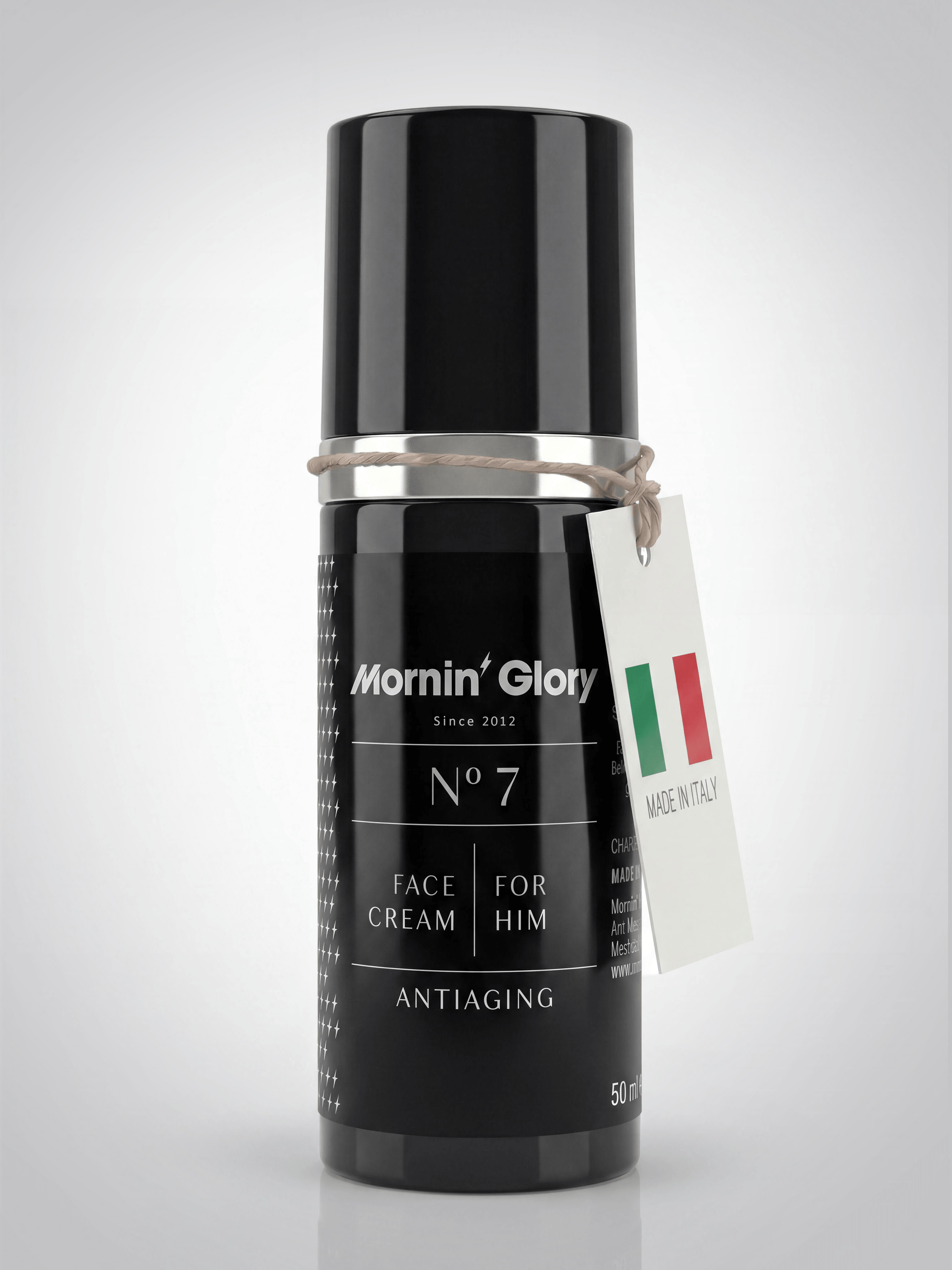 Mornin' Glory No. 7 Face Cream for Him Antiaging Gesichtscreme in hochwertiger 50-ml-Pumpflasche mit Verpackung