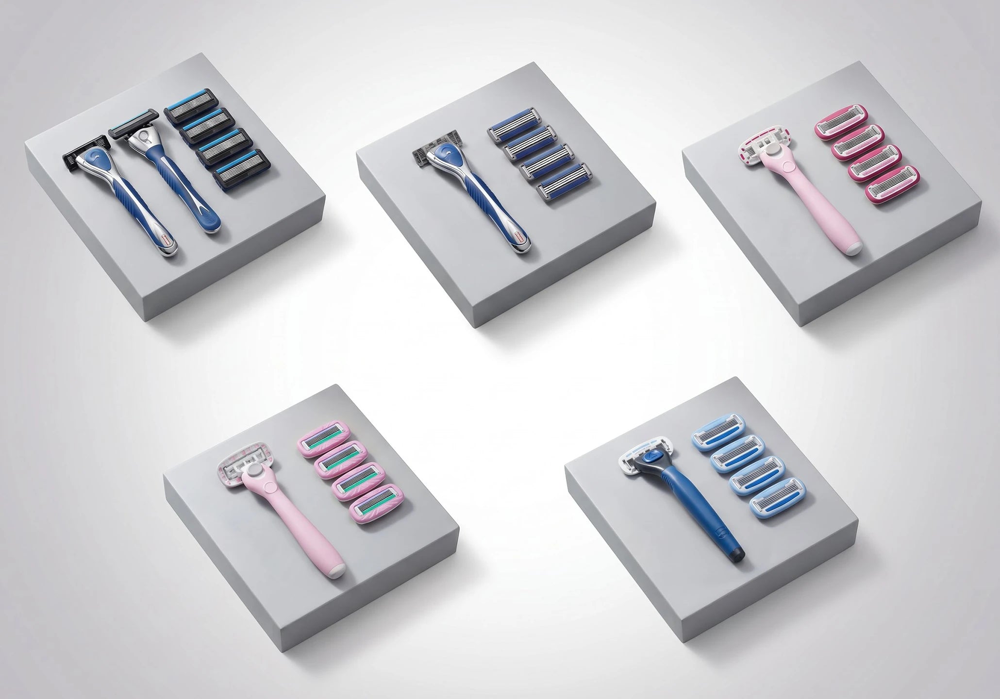 Mornin' Glory Pflege- und Rasurprodukte für Damen und Herren mit Rasierern, Rasiercreme, Gesichtscreme und Ersatzklingen